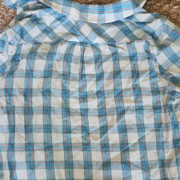 Kids Blue Checkered Button-Down Shirt - Picture 11 of 12